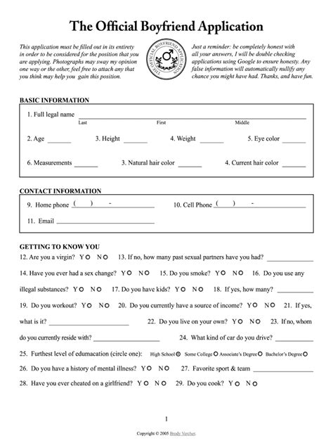bf application form.